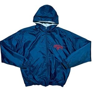 Detroit Steve & Barrys Embroidered Full Zip Windbreaker Jacket, Men's XL